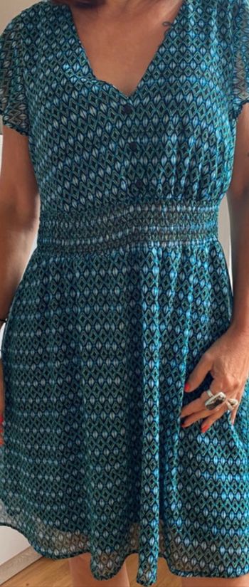 Belle robe Cache Cache T 42 bleu vert