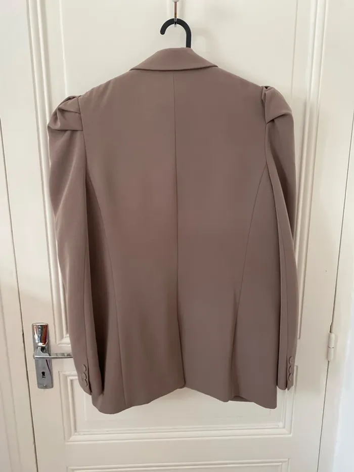 Blazer taupe à épaulettes Custommade - photo numéro 7