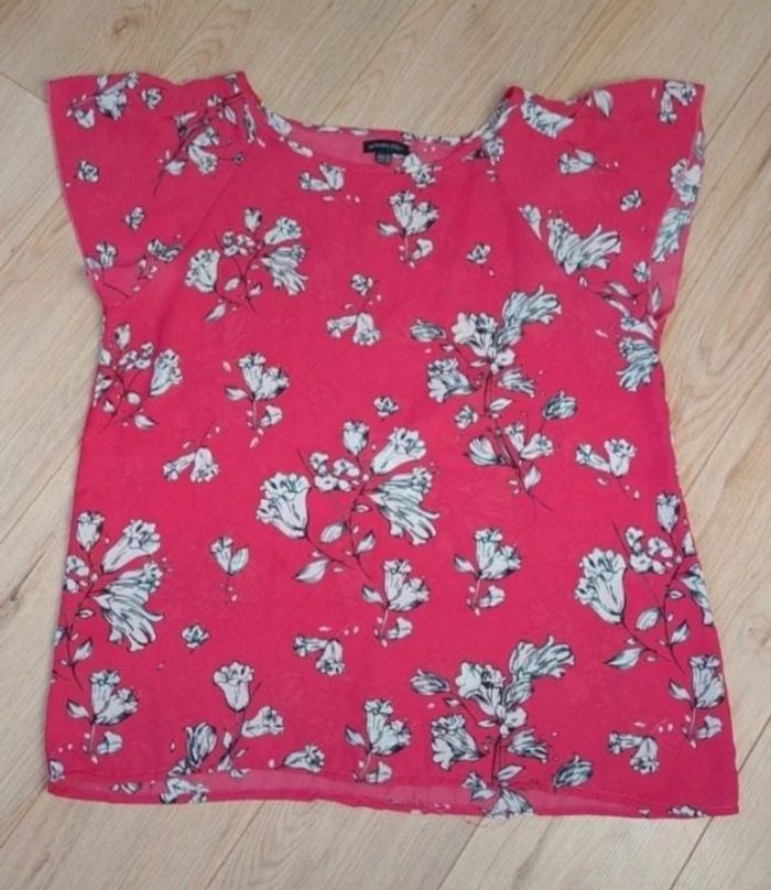 Blouse fleurie Rouge WO 40