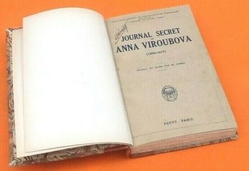 Journal Secret d' Anna de Viroubova  (1909-1917) Traduit du Russe par M. Vaneix  (1928)
