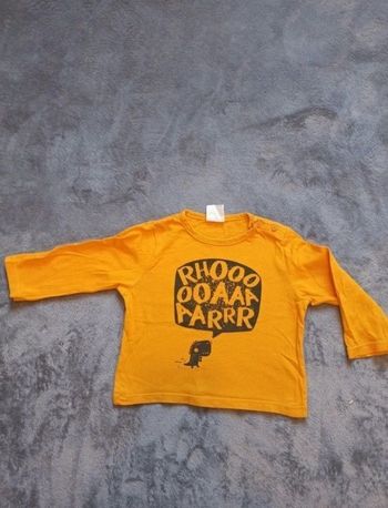 Tee shirt 1 an (73/76cm) " dinosaure"