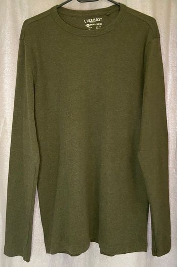 Tee-shirt vert kaki/marron »Livergy »manches longues