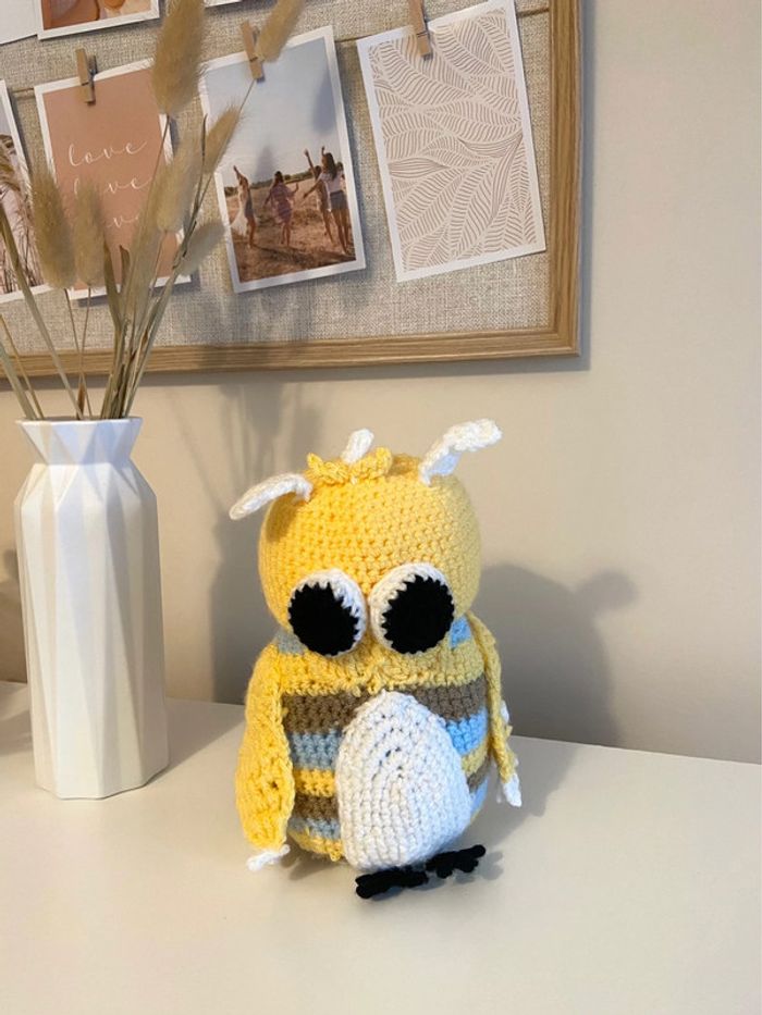 Peluche crochet chouette