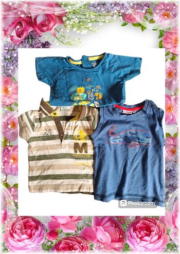 💫🌸Lot de 3 t-shirts pour bébé garçon 🌸💫