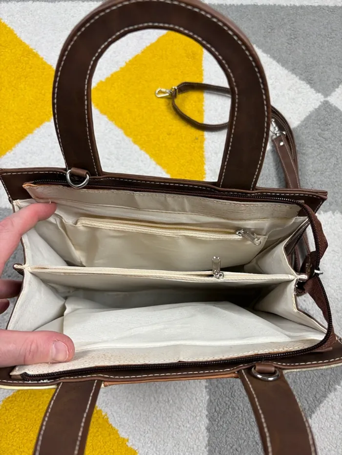 Sac à main Best Bag | Beige et marron | Taille 28 X 23 cm - photo numéro 3