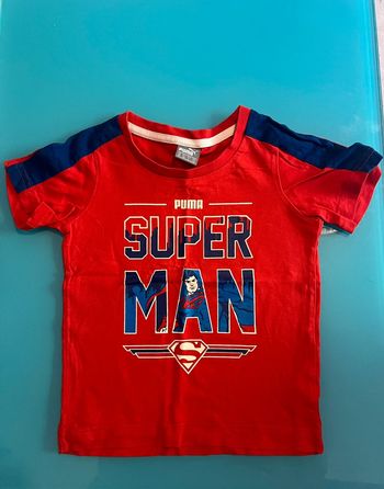 T shirt superman puma rouge