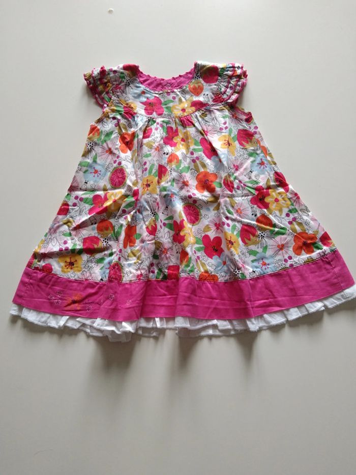 robe imprimée fleuri catimini fille 6 mois
