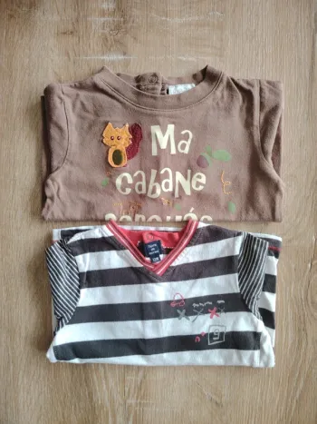 Lot de 2 t-shirts manches longues garçon