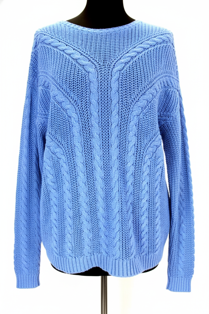 Magnifique Pull en Maille Bleu - Taille S - photo numéro 3