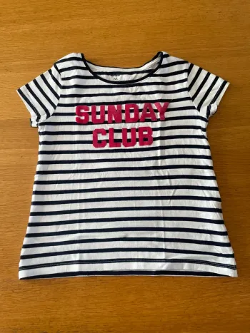 T-shirt marinière 8 ans fille