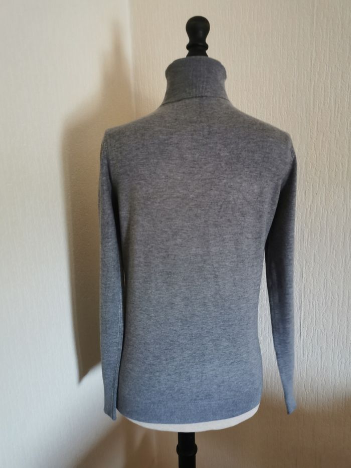 Pull à col roulé gris Camaïeu T36 - photo numéro 3