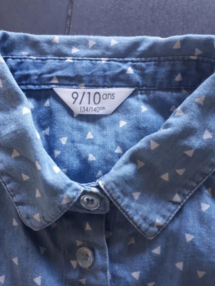 Jolie chemise coton sans manches 9-10 ans - photo numéro 4