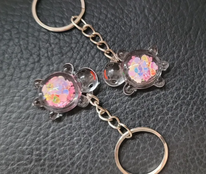 Lot Porte-clés tortue rose - photo numéro 2
