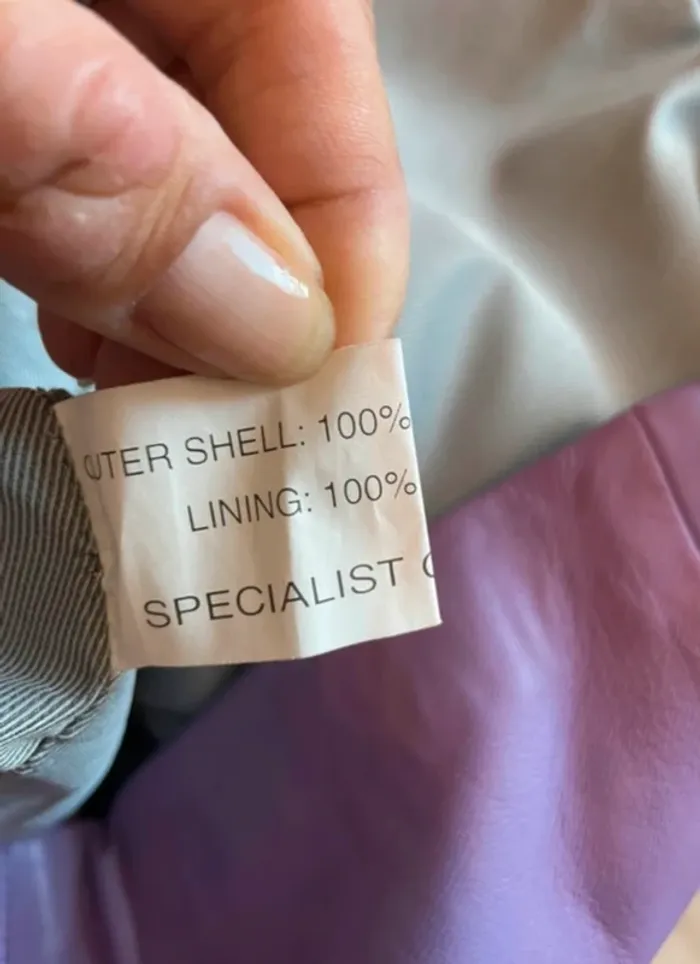 Veste en cuir lilas - photo numéro 8
