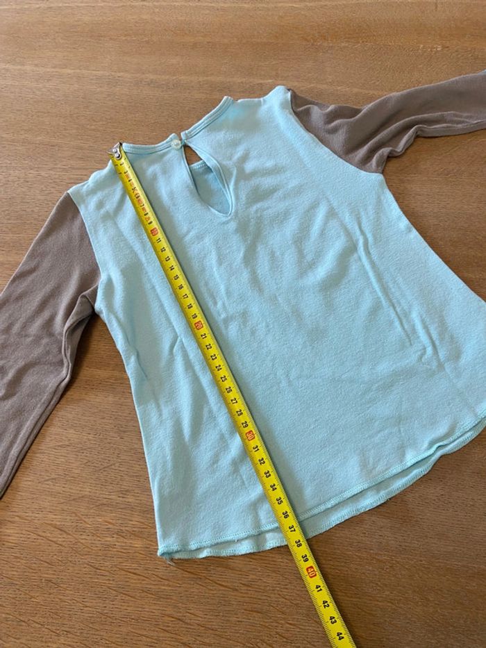 Ensemble jupe et top Catimini turquoise et taupe taille six ans - photo numéro 15