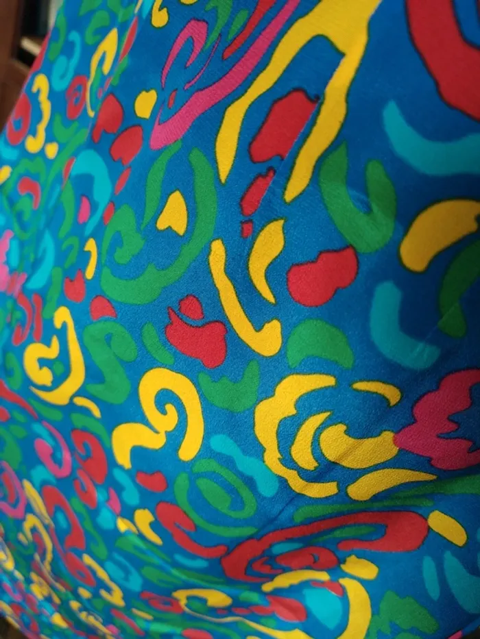 Jupe skirt bariolé vintage rétro printemps été coloré - photo numéro 2
