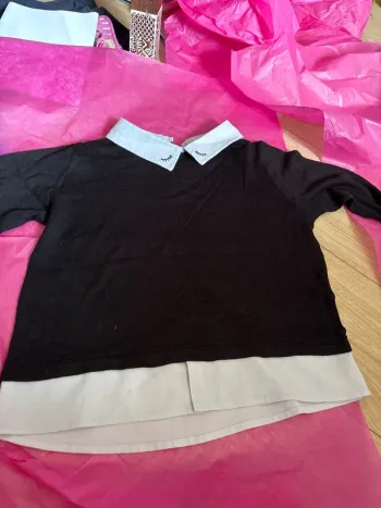 Pull noir et blanc