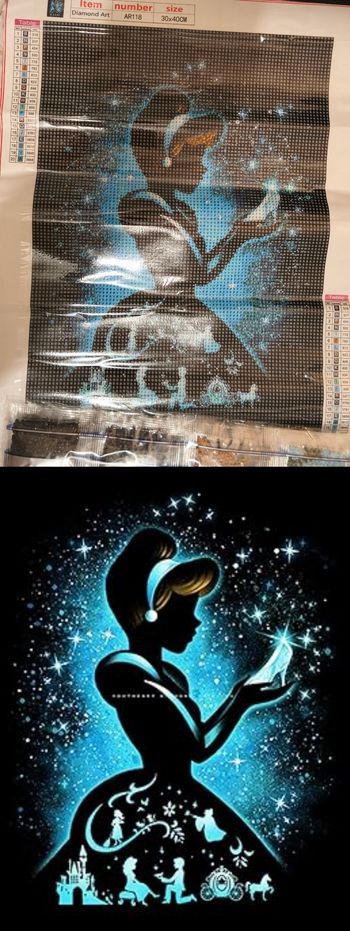Diamant paint Disney cendrillon 30x40. 