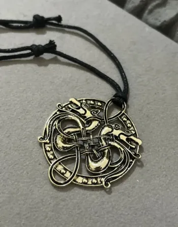 Collier pendentif ajustable style viking celtique