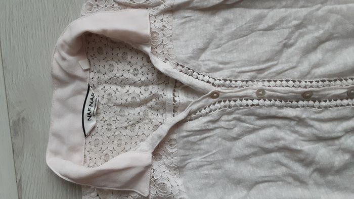 Vêtement femme top haut blouse écru Naf Naf taille S - photo numéro 2