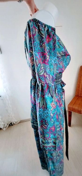 Ensemble en soie turquoise. T38/40