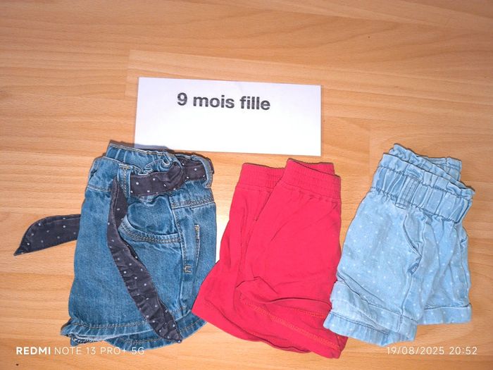Lot de shorts fille