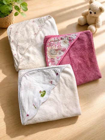 Lot de 3 Capes de Bain Bébé – TBE