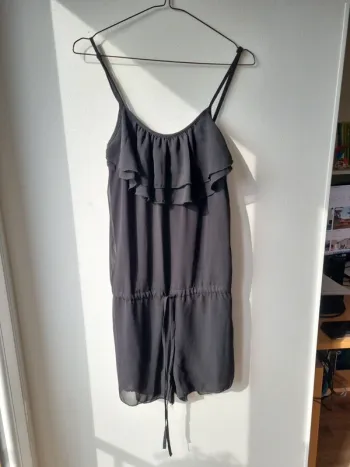 combishort noir a volant new yorker