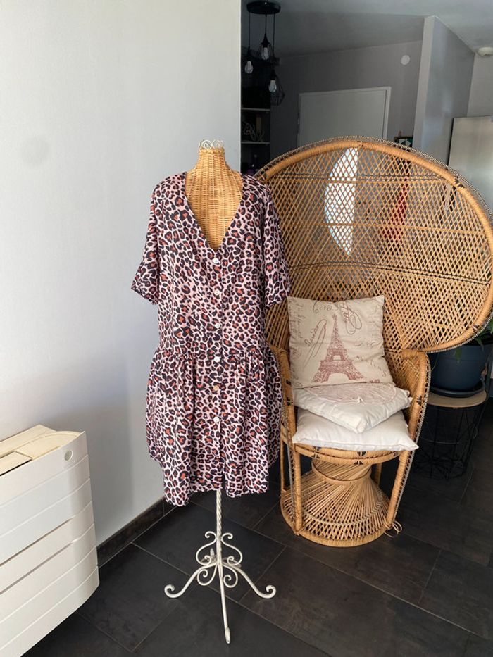 Robe d'été léopard style baby doll taille M