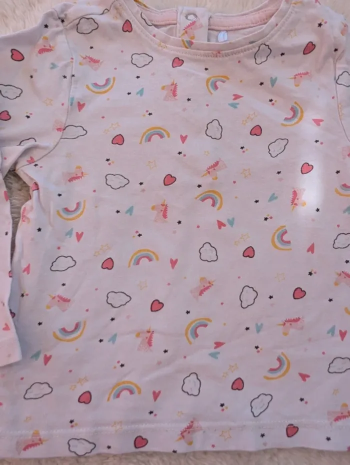 Tee-shirt manches longues 18 mois fille licorne 🦄 - photo numéro 3