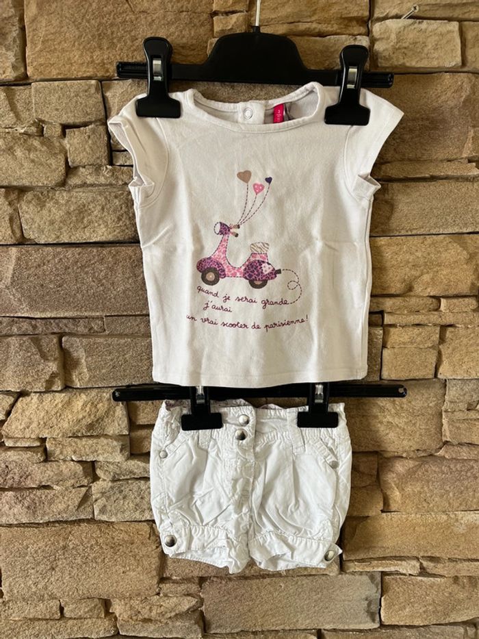 Ensemble short et t-shirt 3 mois