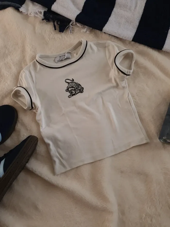 T-shirt court motif tigre 🐯