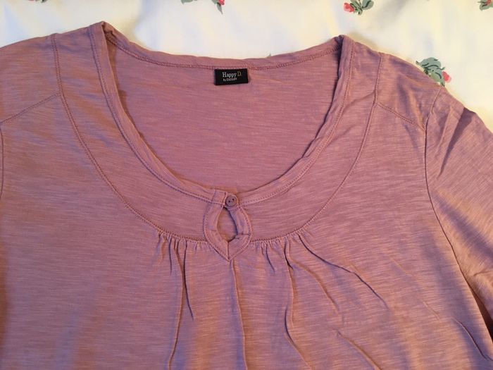 Tshirt parme manches 3/4 Damart taille 46/48 - photo numéro 2