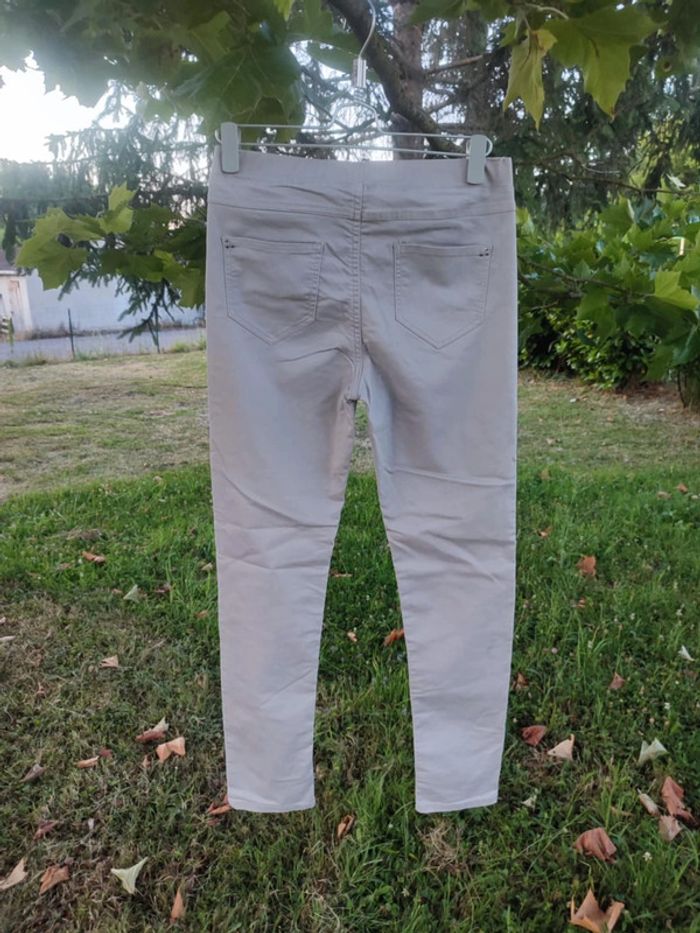 Pantalon beige taille élastique taille 36 - photo numéro 2