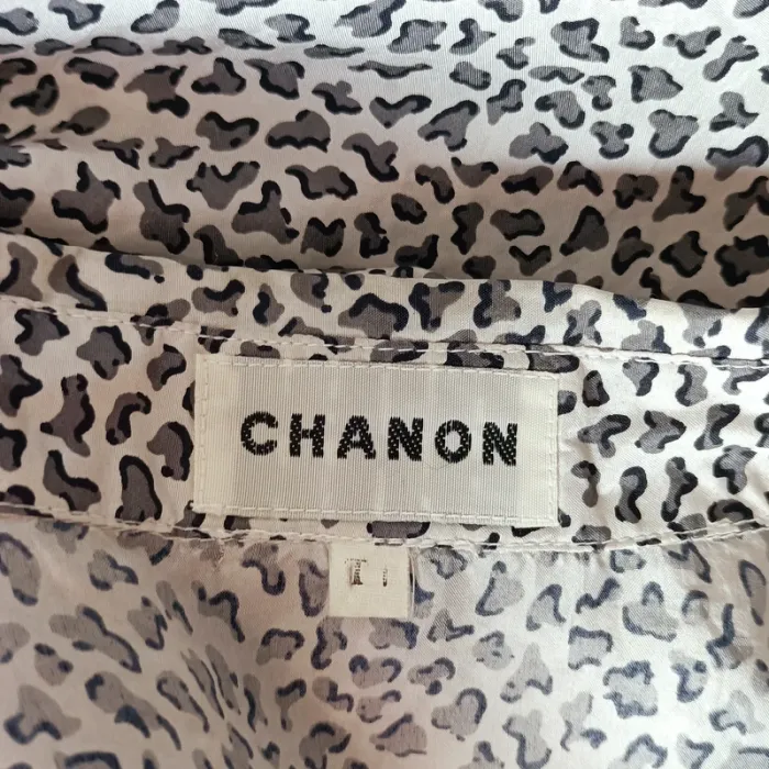 Chemisier léopard blanche et noire - Chanon - S A1218 - photo numéro 7