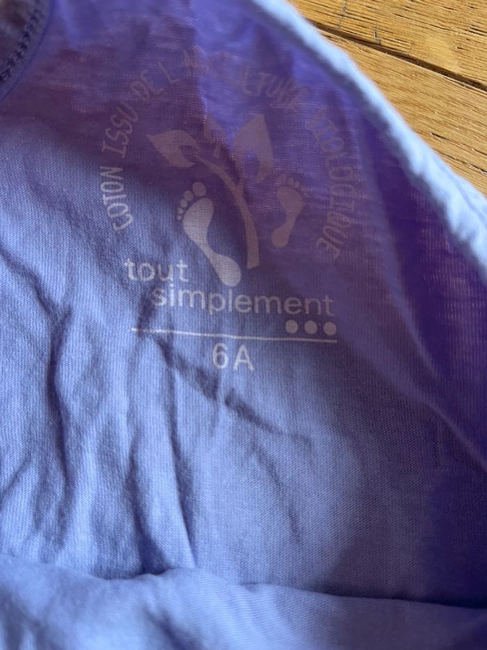 Débardeur mauve 6 ans - photo numéro 3