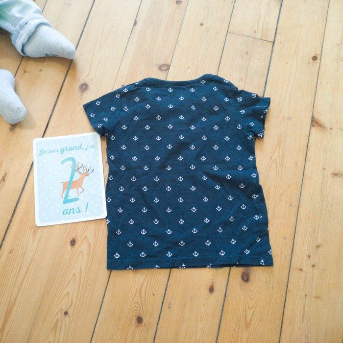 Chemise manche courte ancre marine 2 ans mec - photo numéro 2