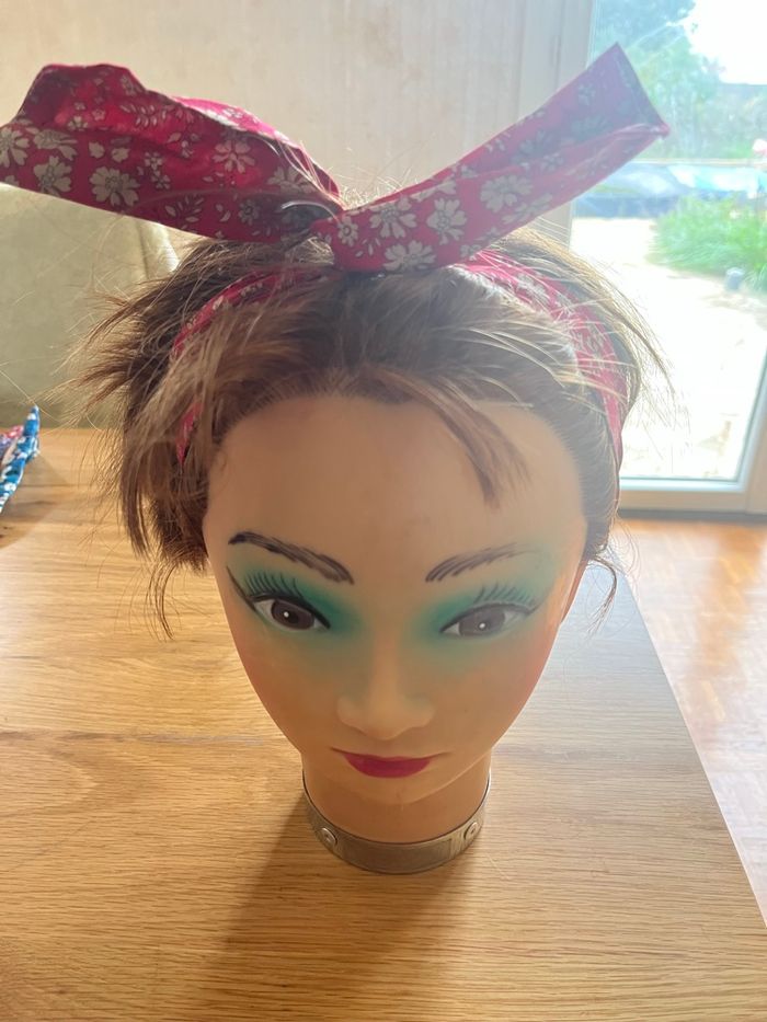 Head band en liberty accessoires pour cheveux vintage - photo numéro 4