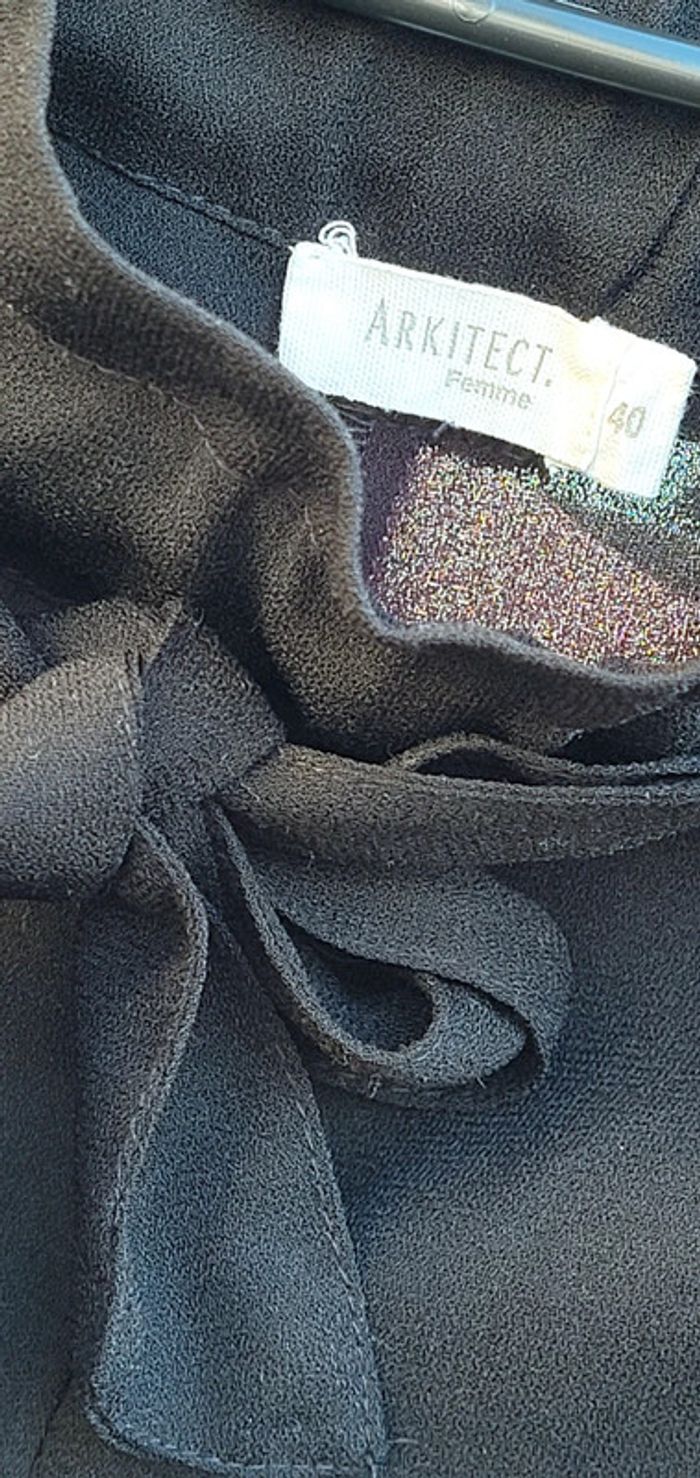 Très joli Short taille haute à nouer noir Arkitect taille 40 - photo numéro 4