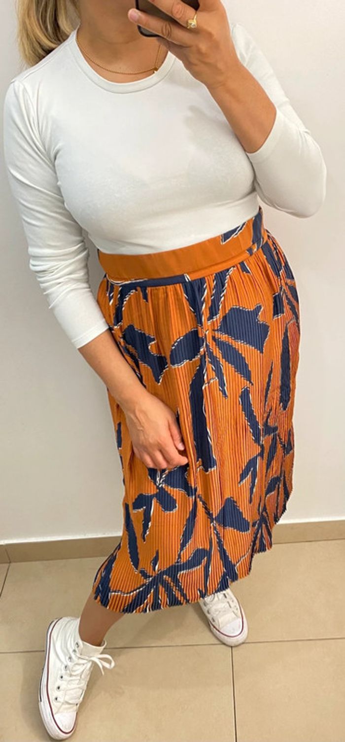 Jupe Midi Plissée Ba&sh Modèle Kiko Taille 40 - photo numéro 9