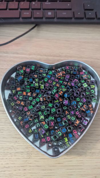Lot de perles lettres alphabet 