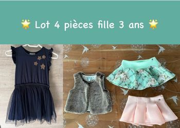 Lot 4 pièces jupes robe gilet 3 ans Obaibi Vertbaudet Fun & fun