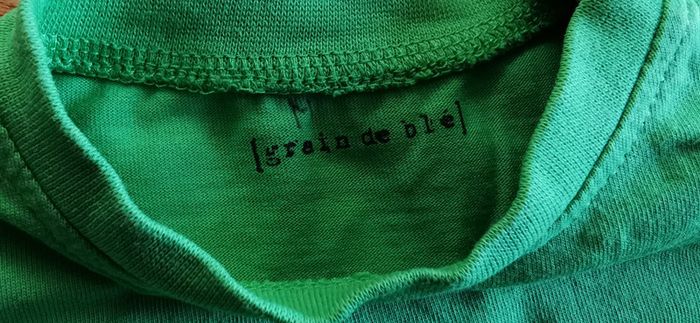 Lot 2 t-shirts manches courtes jaune vert Grain de blé 3 mois - photo numéro 6