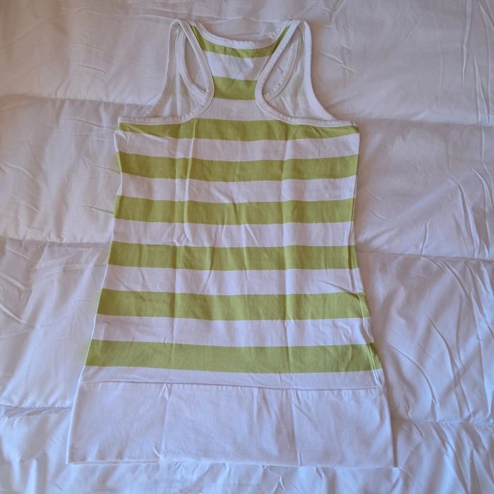 Débardeur blanc/vert anis - photo numéro 2