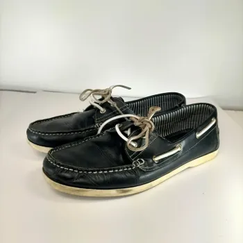 Mocassins bateau noires San Marina – Pointure 44 – Cuir C103