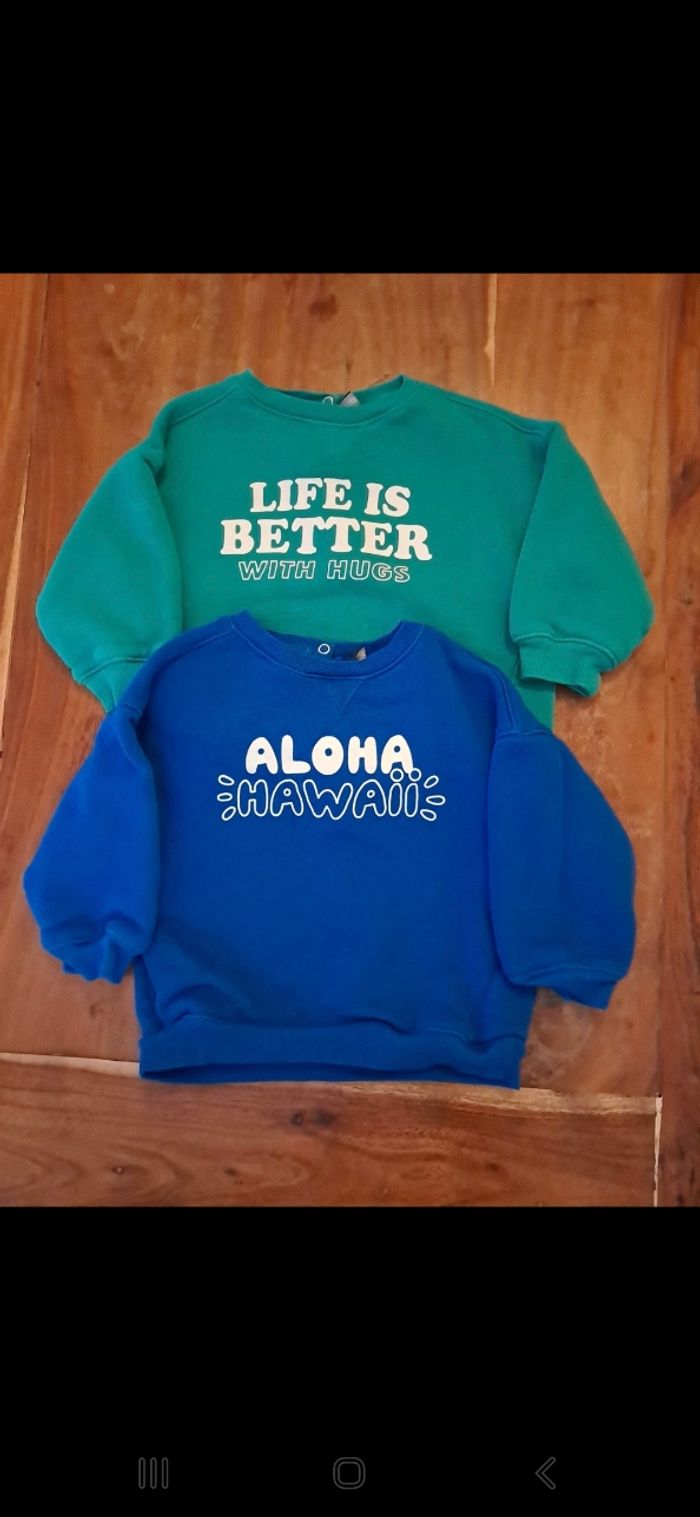 Lot 2 sweat 24 mois