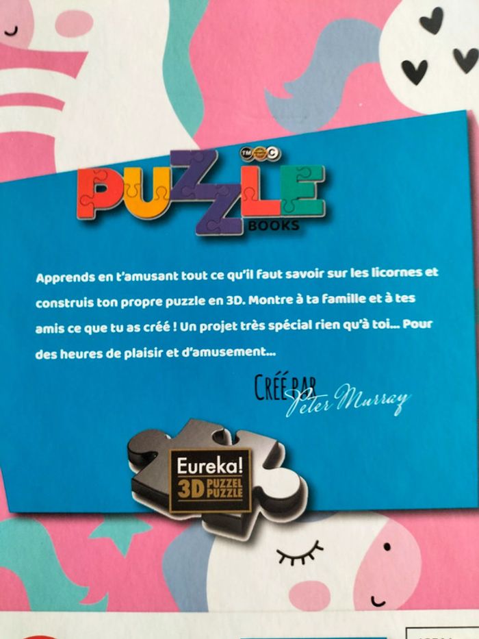 Livre puzzle 3 D licornes - photo numéro 7