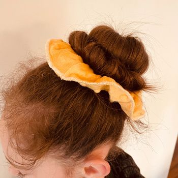 chouchou scrunchie jaune moutarde
