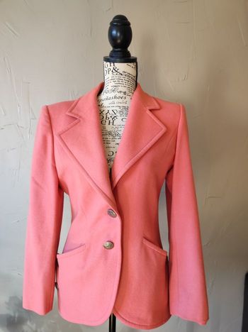 Veste Guy Laroche rose saumon en laine taille S