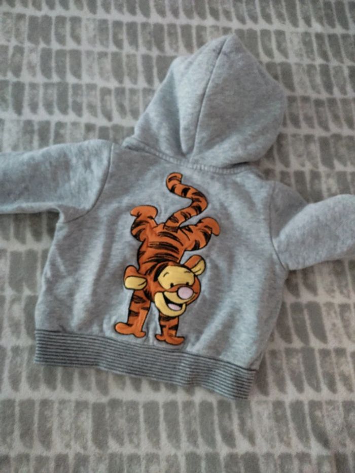 Gilet veste grise Tigrou Disney H&M 3 mois - photo numéro 4